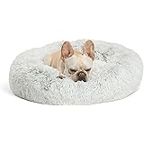 Best Friends by Sheri Luxury Shag Fuax Fur Donut Cuddler (Multiple Sizes) –Round Donut Cat and Dog Cushion Bed, Orthopedic Relief, Self-Warming and Cozy for Improved Sleep - Prime, Machine Washable, Water-Resistant Bottom