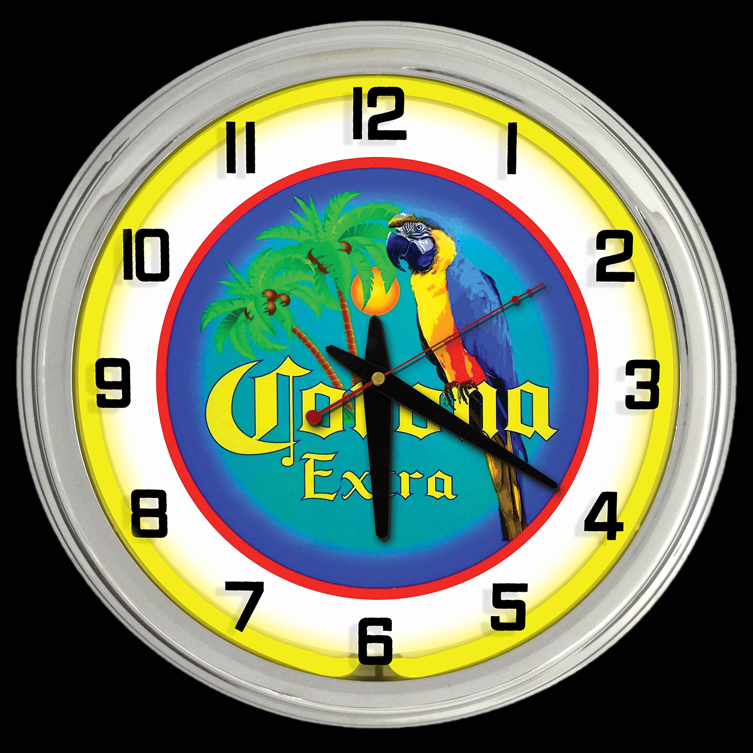ELG Companies LLC 16" Corona Extra Beer Sign Yellow Neon Clock
