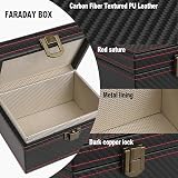 Diyife Car Key Signal Blocker Box Premium Leather Faraday Key Fob Protector view 6