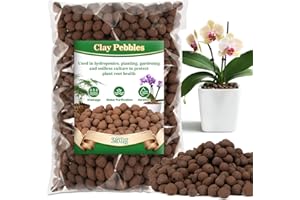 RAINFLOW Leca Clay Pebbles for Plants - 5mm-10mm Clay Balls for Plants Pebbles for Indoor Plant Hydroponic Growing Gardening Orchids Drainage Decoration Aquaponics Growing Terrarium 250g