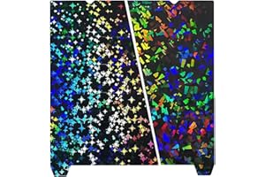 RETUXEP Rainbow Confetti PEF+Galaxy PEY Smooth K1 K1C Build Plate,3D Printer Platform for Creality K1/ K1C/Ender-3 S1/Ender 5 S1/Ender 3 S1 Pro/Ender V3 KE/Ender3 V3 SE(Without Magnetic Base)