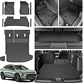 HOUCLEMIC Floor Mats for 2024-2026 Chevy Trax/Buick Envista, All Weather TPE Cargo Mat with 3rd Seat Back Cover and Left Storage Mat for Chevy Trax Accessories Door Sill Guards