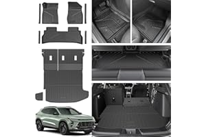 HOUCLEMIC Floor Mats for 2024 2025 2026 Chevy Trax/Buick Envista, All Weather Cargo Liner with Backrest Mat, Left Storage Mat for Chevrolet Trax LS 1RS LT 2RS ACTIV Accessories, Door Sill Protector