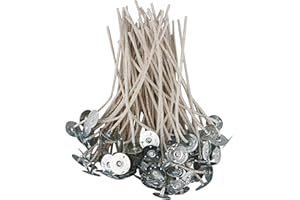EUPNHY CD Series Candle Wicks for Soy Candles,100pcs CD 12 6" Pretabbed Wicks,Cotton & Paper Wicks for Candle Making