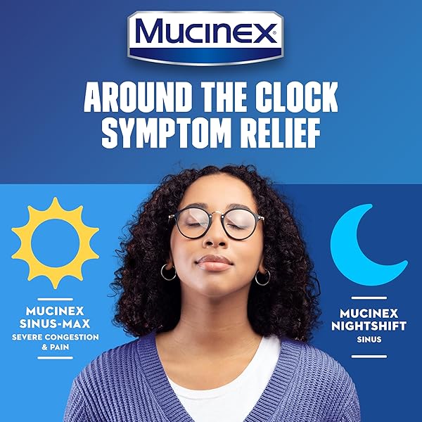 MUCINEX MAXIMUM STRENGTH SINUS-MAX SEVERE CONGESTION & PAIN + NIGHTSHIFT SINUS LIQUID, COLD AND FLU MEDICINE FOR ADULTS, OVER-THE-COUNTER MEDICATION FOR MULTI-SYMPTOM RELIEF, 2X6 FL OZ