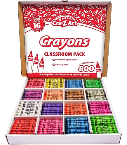 Amazon.com: Cra-Z-Art Crayon Bulk Class Pack 800ct 16 Assorted