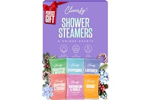Cleverfy Shower Steamers Aromatherapy – Stocking Stuffers for Teen Girls, Women and Wife – Christmas Gifts for Teens and Women – White Elephant Gifts for Adults – 6 Tablets