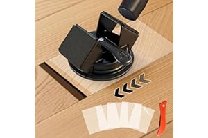 Floor Gap Fixer Tool Heavy Duty 45°Striking Surface Floor Gap Repair Tool Made of Iron & Enhanced Suction Cup with Slot Cutte