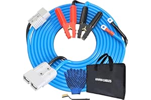 KIKIRV 0 Gauge 25 Feet Quick Connect Jumper Cables Heavy Duty for Car, Quick Connect Plug Sets 1000 Amp Automotive Booster Jumper Cables Kits for SUV and Trucks with Carry Bag, Gloves, Brushes