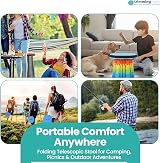 Trimming Shop Heavy Duty Foldable Telescopic Stool Rainbow view 7