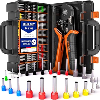 SOMELINE Ferrule Crimp Tool Kit 23 Types 0.25–10mm² Square Ferrules Pliers
