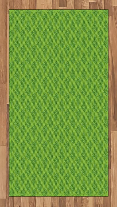Abakuhaus Farn Teppich Botanische Komposition In Grun Deko Teppich Digitaldruck Farben Mit Langfristigen Halt 80 X 150 Cm Apfelgrun Und Grun Amazon De Kuche Haushalt
