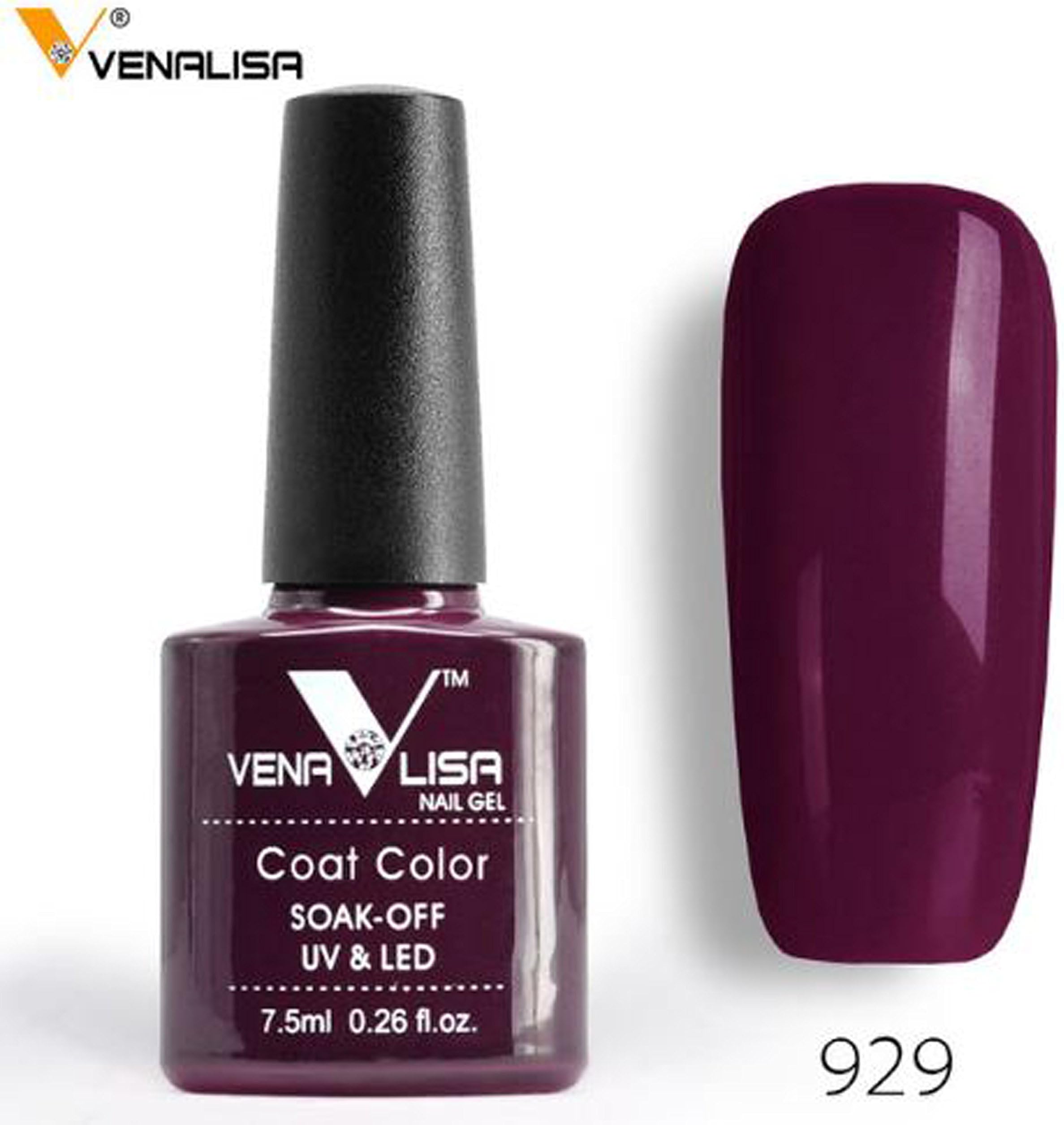 CANNI Nail Gel Polish High Quality Nail Art Salon Tips 60 Hot Sale Color 7.5ml VENALISA Soak off Organic UV LED Nail Gel Varnish (929)