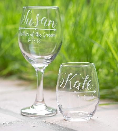 Amazon Com Arrow Glasses Boho Wedding Mother Of The Bride Wine