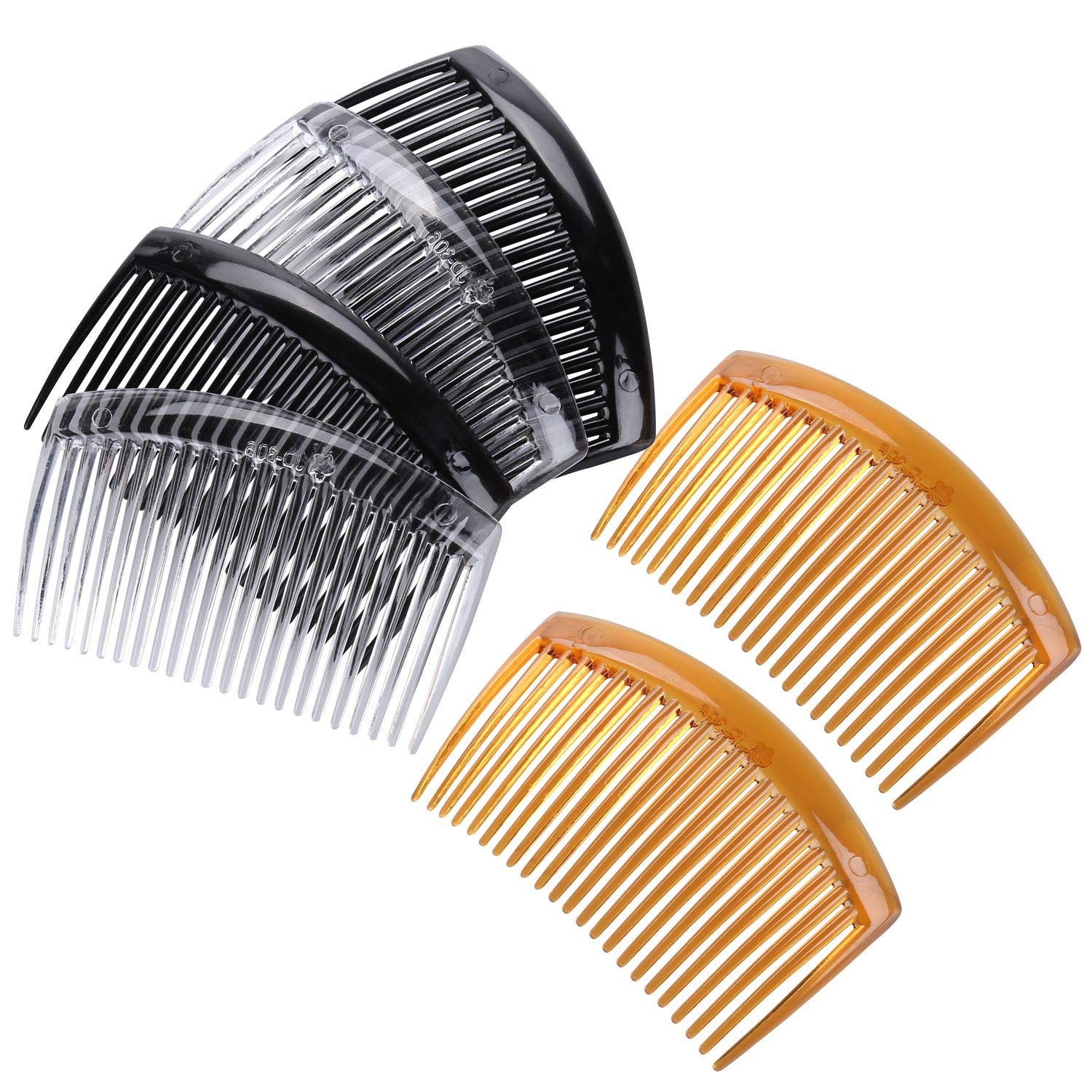 6 Pcs French Twist Comb Plastic Side Hair Combs with 23 Teeth Hair Comb Hair Clip Combs for Fine Hair Accessory for Women : Beauty