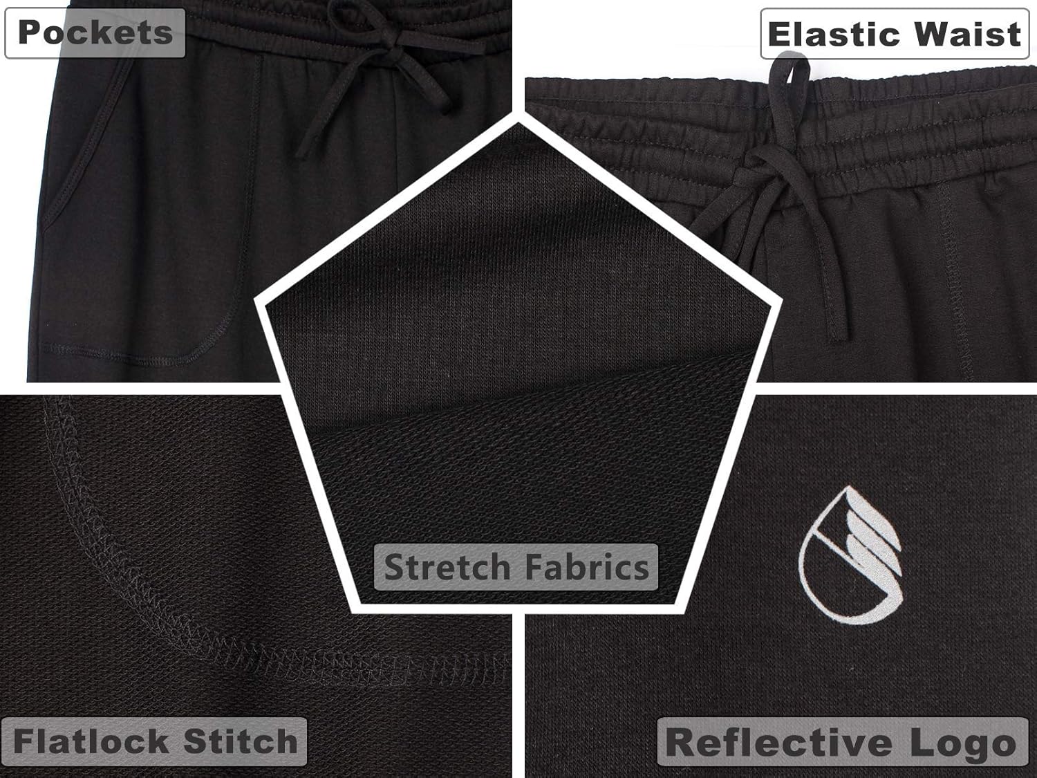 icyzone Women's Active Joggers Sweatpants - Athletic Yoga Lounge Pants with Pockets: Clothing