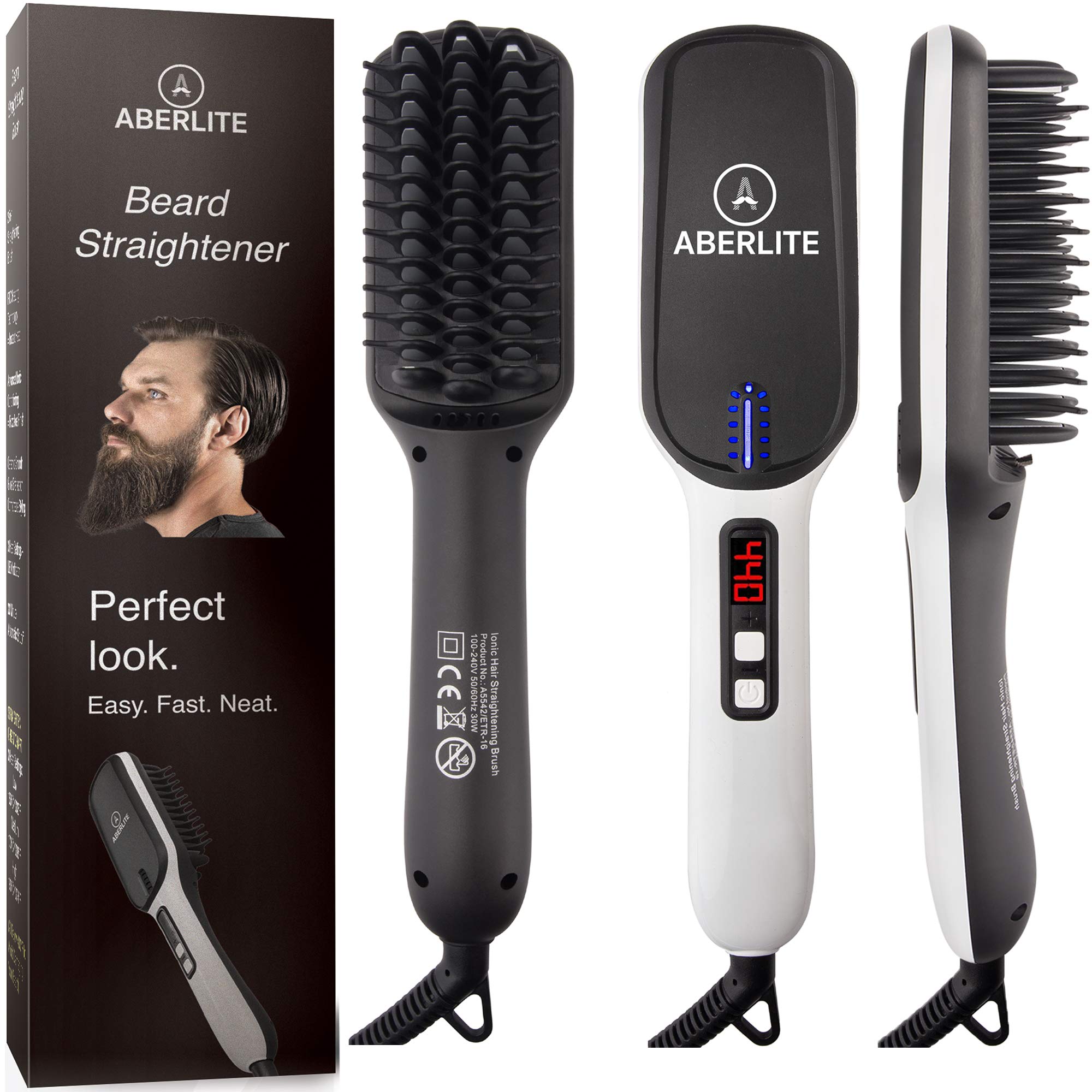 Upgraded Aberlite Max Beard Straightener For Men Beard
