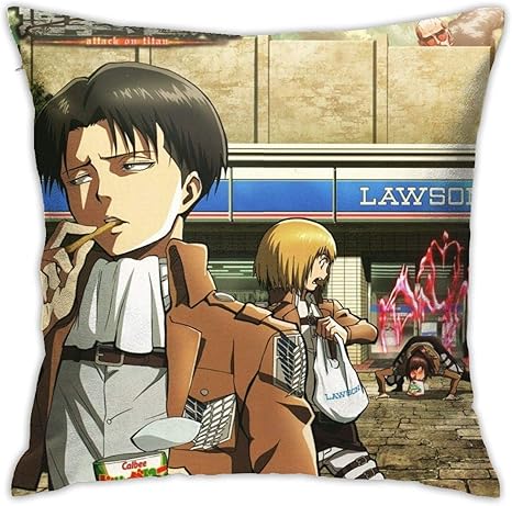 Amazon 進撃の巨人 クッションカバー 45cmx45cm 人気アニメ ぬいぐるみ枕 インテリア おしゃれ ソファ背当て 座布団カバー 両面プリント 携帯枕 洗える 小道具 抱き枕カバー 隠す式ファスナー ギフト 枕カバー ピローケース オンライン通販