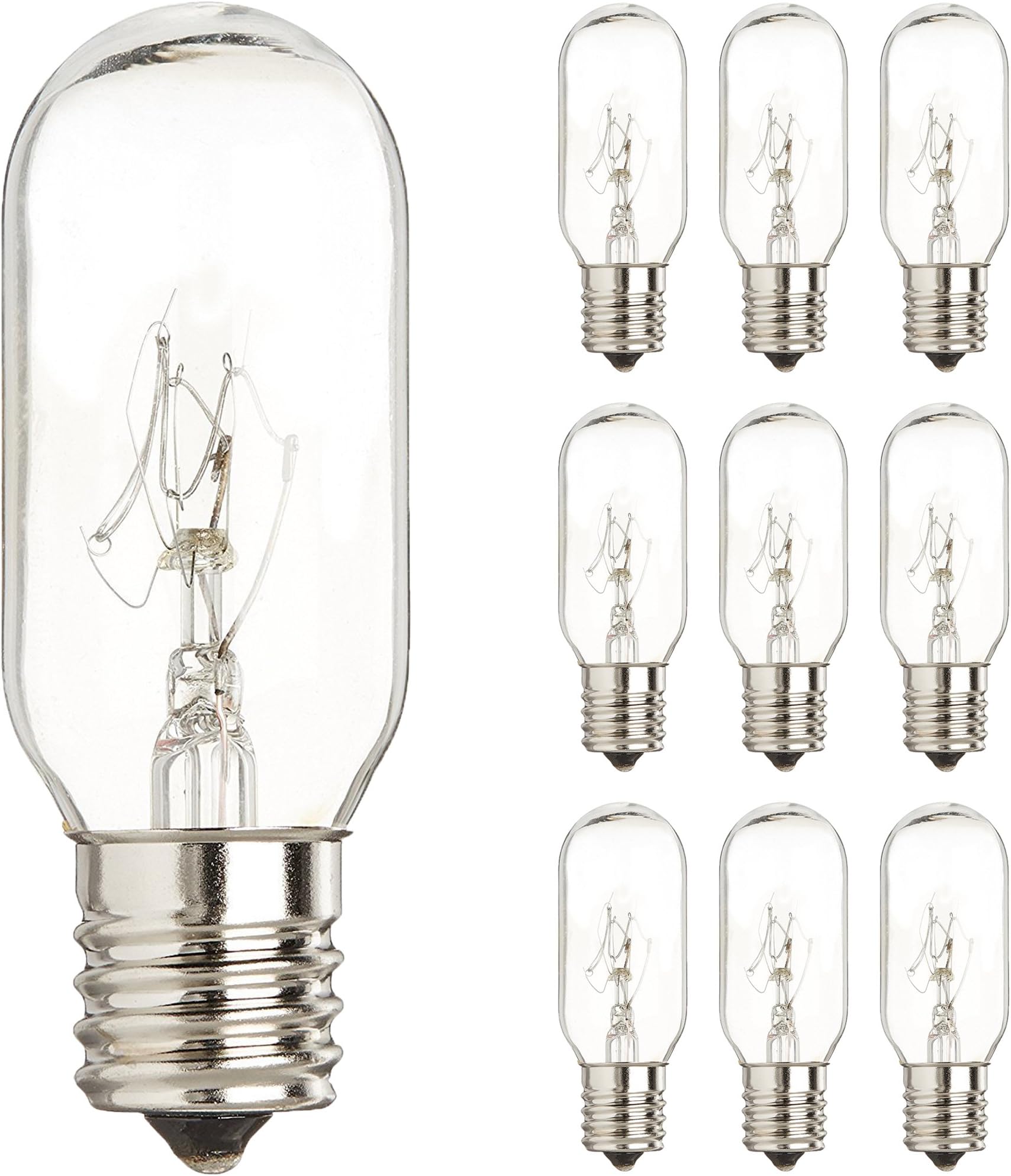 GoodBulb 40 Watt Microwave Bulb GE WB36x10003 - Microwave Light - Fits Most GE and Whirlpool Ovens - E17 Intermediate Base Bulb - 40 Watt 130 Volt Appliance Bulb (10 Pack)