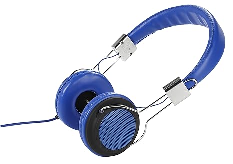 Vivanco COL 400 blue Street Style Kopfhörer mit Kabelführung (3,5mm Klinkenstecker) blau