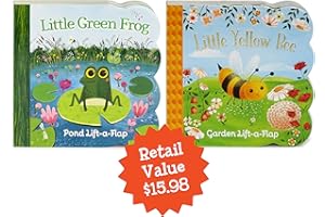 Little Green Frog & Little Yellow Bee 2-pack - A Lift-a-Flap Board Book Bundle Set for Babies and Toddlers, Ages 1-4