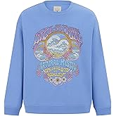 Billabong girls Long Sleeve Pullover Crewneck Sweatshirt, Soft French Terry Fleece, Relaxed Oversized Fit