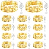 Brightown 14 Pack LED Fairy Lights Battery Operated String Lights | 7FT 20LED Waterproof Silver Wire Twinkle Lights, Firefly Starry Moon Light for Mason Jars DIY Christmas Wedding Party Bedroom
