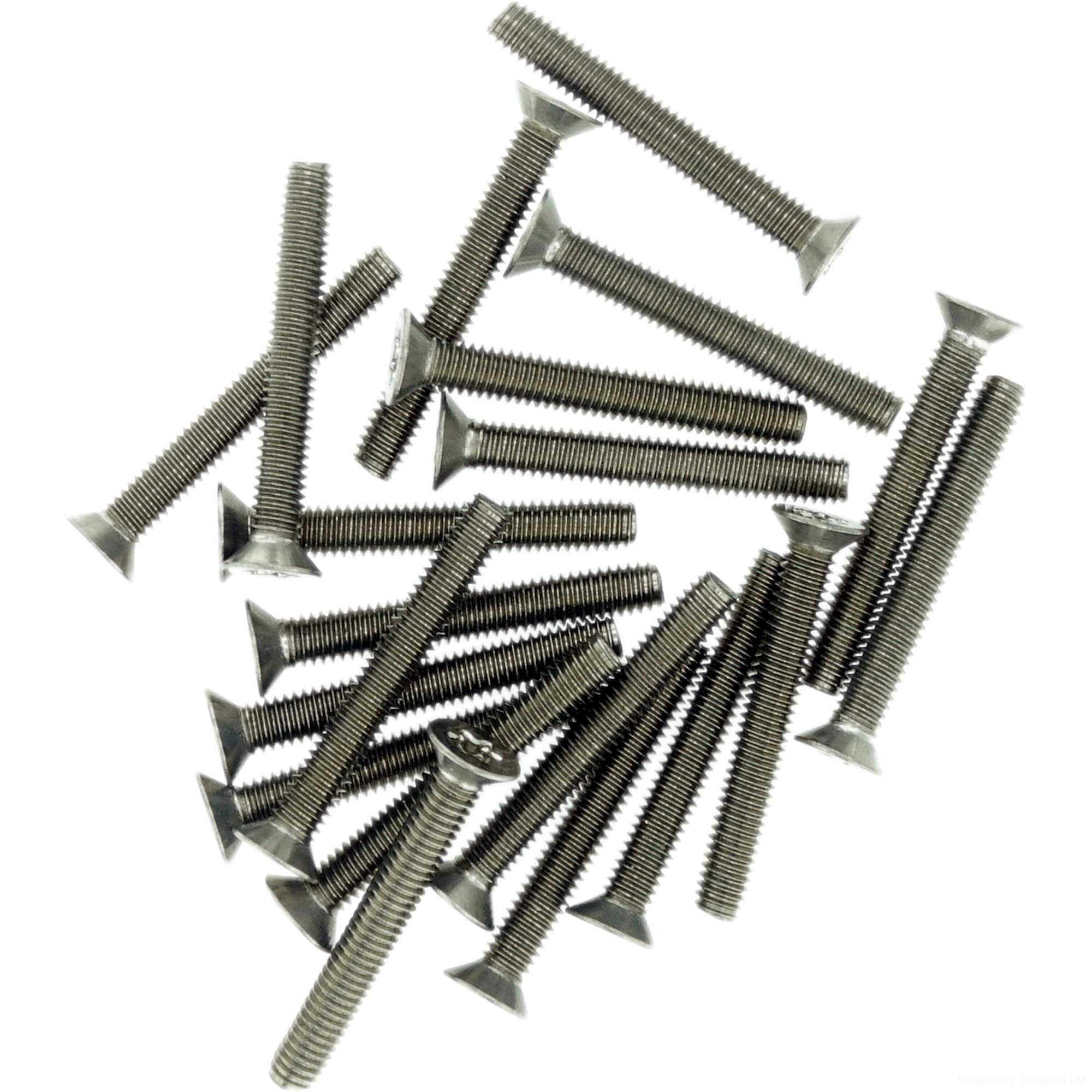 M5 (5mm x 10mm) TX Socket Countersunk Thread Rolling Screw - Stainless Steel (A2) (Pack of 20)