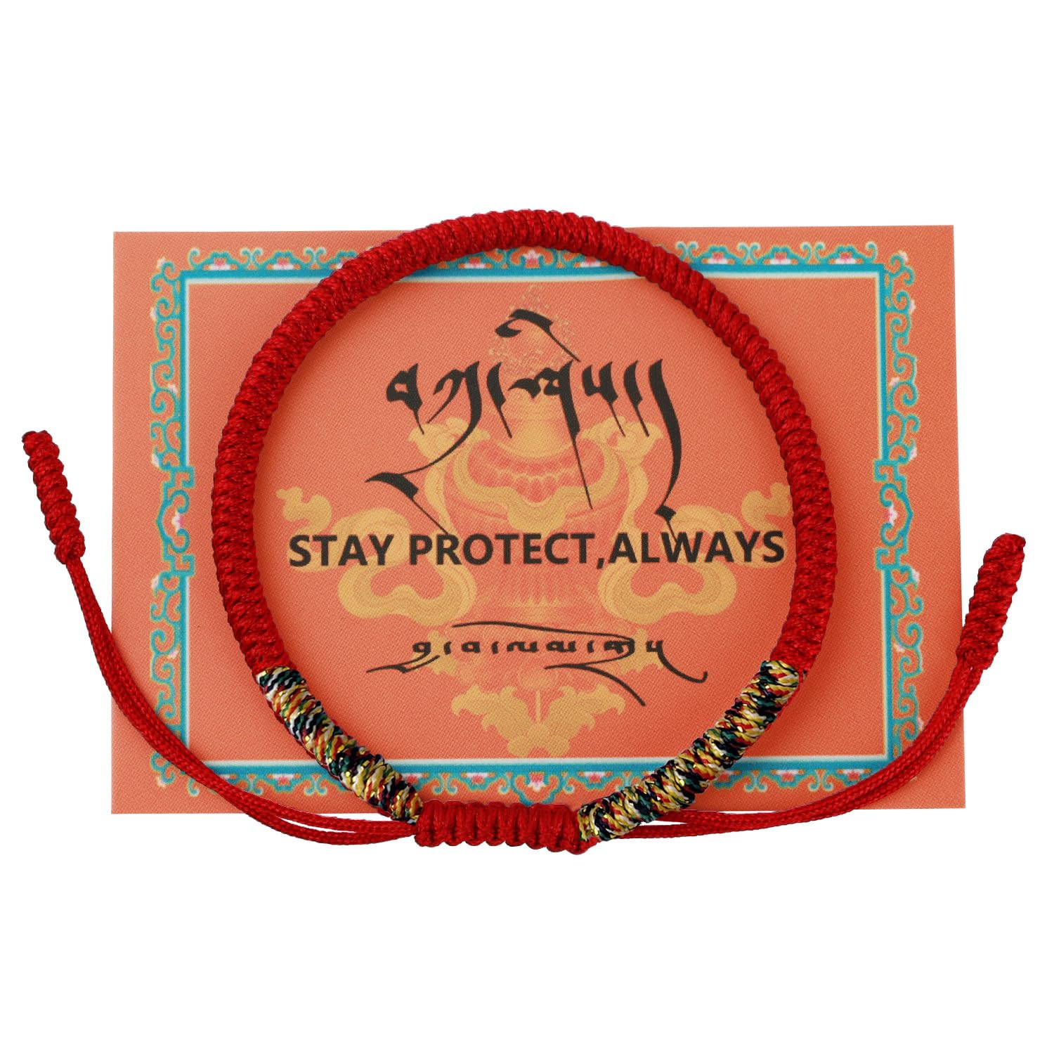 Photo 1 of ** SIMILAR** ioieia Authentic blessed Tibetan monks handmade Dorje Knot protection bracelet for women and men with a talisman.Red string bracelet-mens bracelet rope-gifts for women and men-protection jewelry