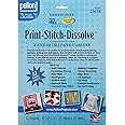 Pellon 2301S Print-Stitch-Dissolve Stabilizer for Embroidery, White, 8.5" x 11", 12 sheet ( Pack of 1 )