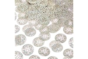 PEUTIER 100pcs Glitter Disco Ball Table Confetti, Disco Theme Party Confetti for Bachelorette Party Table Centerpieces Decorations for 70s 80s Hippie Birthday Party Supplies