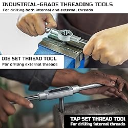 Anfrere 40pcs Metric Tap and Die Set, Metric