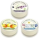 Pet House Mini Candles for Pet Odor Made with Natural Soy Wax, Plant Based, Dog and Cat Friendly Scented Candles, Variety Pack of 3