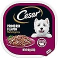 CESAR Adult Wet Dog Food Filets in Gravy Prime Rib Flavor, 3.5 oz. Easy Peel Trays, Pack of 24