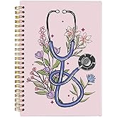 Ecezatik Stethoscope Medical Notebook Journal, Doctor Nurse Notebook, Medical Student Gifts, Future Nurse Gifts, Doctor Gifts for Women Men, Nurse Appreciate Gifts, Spiral Notebook 5.5x8.3 Inch