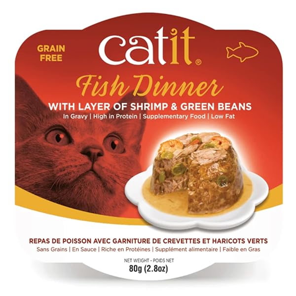 CATIT FISH DINNER WITH SHRIMP & GREEN BEANS...