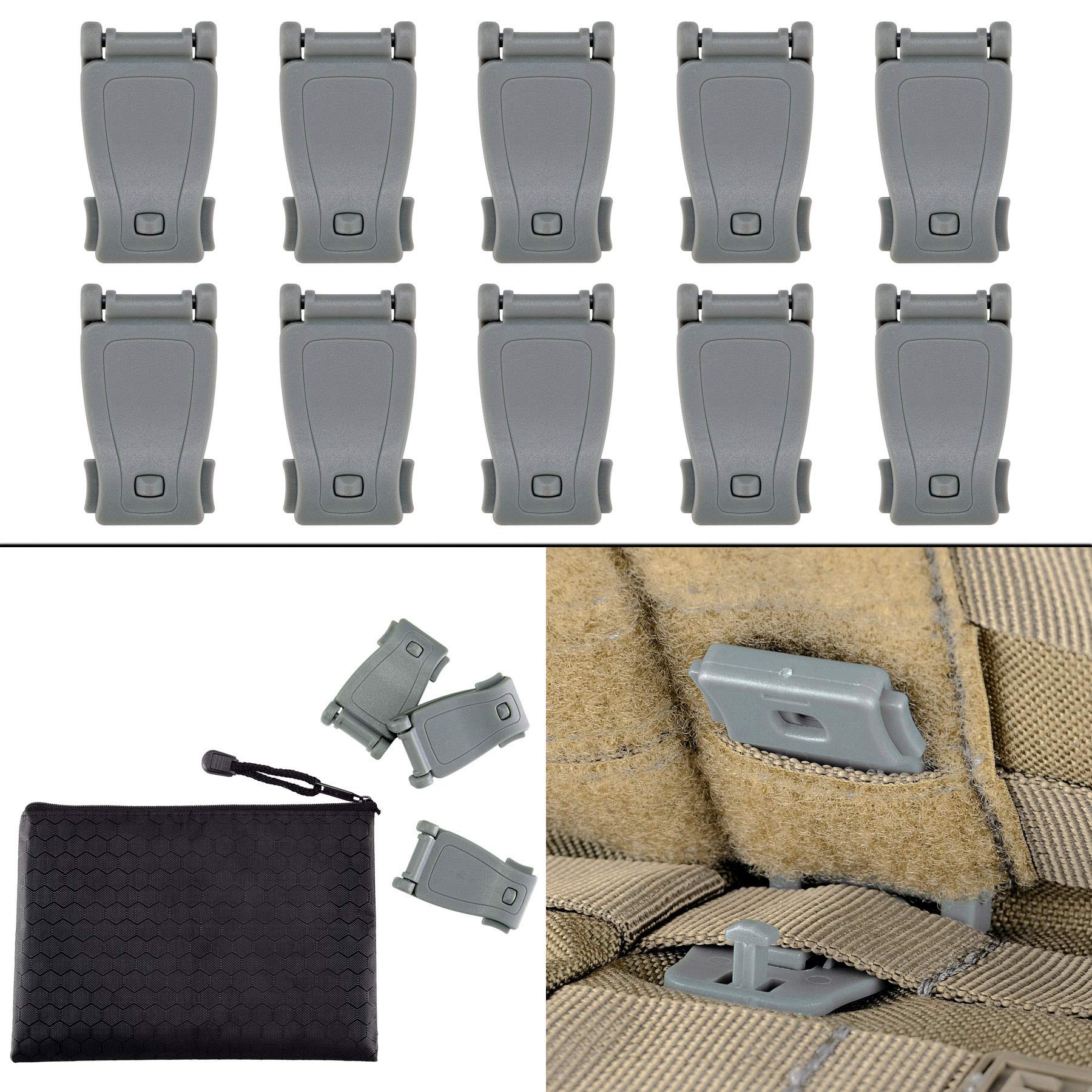 BOOSTEADY MOLLE Clips Tactical Strap Management Tool Web Dominator Backpack Accessories