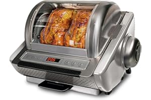 Ronco EZ-Store Rotisserie Oven,Gourmet Cooking at Home,Cooks Perfectly Roasted Chickens,Turkey,Pork,Roasts & Burgers,Large Ca