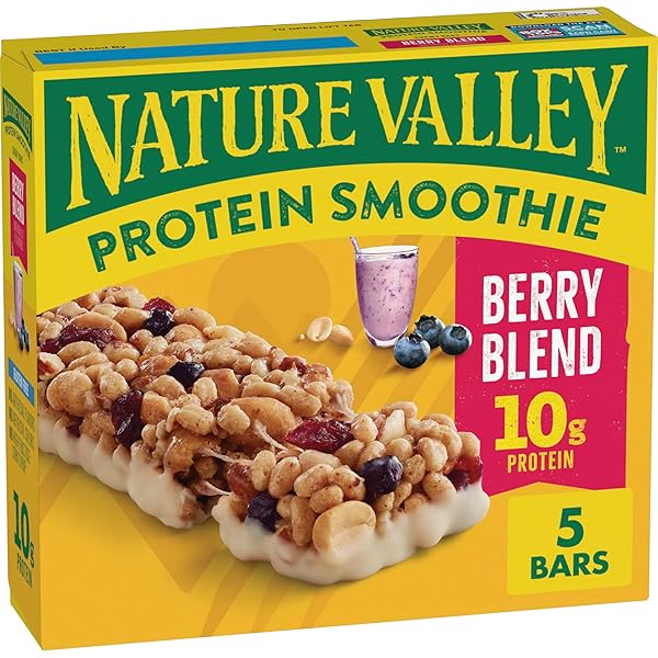 NATURE VALLEY PROTEIN SMOOTHIE CHEWY SNACK BARS, BERRY...