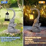 RICHIE Elephant Statue Garden Decor Solar LED Outdoor Light 4.52in view 3