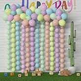 Linking Balloons 105pcs 6 Inch Pastel Rainbow Quick Link Balloons Arch Garland Kit for Wedding Christmas Wall Backdrop Baby Shower Gender Raver Anniversary Bridal Birthday Party Carnival Decorations