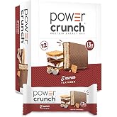 Power Crunch S'more Protein Bars, 12 Ct, 1.4 oz Each | On-the-go Power Crunch s'mores protein snack bars, crispy crunch smores bar