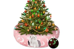 Nasonet Cat Tunnel Bed, Cat Donut Tunnel for Indoor Cats, Soft Plush Tube Playground Toys Hideplace, Multifunctional Cat Cave for Small Medium Large Cat, Puppy, Rabbit, Pink