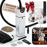 Gramercy Cocktail Smoker Kit - Indoor Drink &amp; Food Infuser with Wood Chips | Gift Box, Cleaning Brush and Accessories Incl., Old Fashioned Whiskey Bourbon, Smoker Gift, Gift for Men