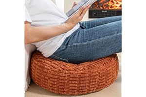 Asuprui Round Floor Pillow Soft Floor Cushion for Sitting Fur Meditation Pillow Premium Yoga Pillow for Living Room Bedroom Balcony Outdoor (Orange)