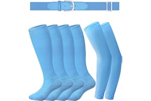 ROLVNHTV Baseball Belt and Socks Combo Softball Arm Sleeve UV Protection Compression Sleeves Adjustable Elastic Belt