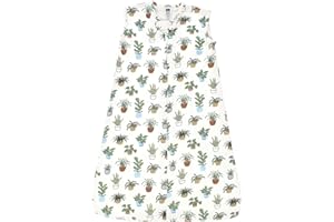 Hudson Baby Unisex Baby Cotton Sleeveless Wearable Sleeping Bag, Sack, Blanket, Plants, 0-6 Months