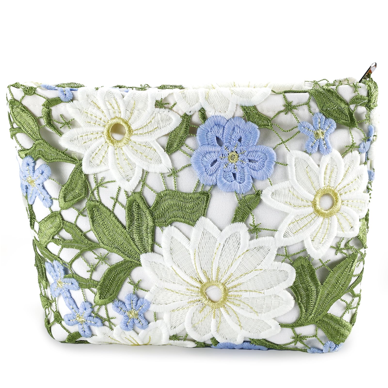 URSKYTOUS Flower Makeup Bag Travel Large Floral