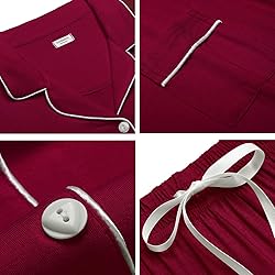 SWOMOG Womens Button Down Pajamas Set Short Sleeve