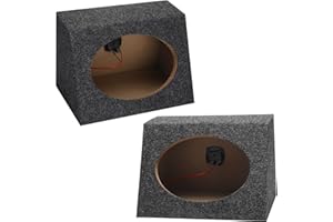 BBTO 2 Pcs Angled Style Car Audio Speaker Box 6 x 9 Inch Car Audio Enclosures Sturdy Constructed Truck Speaker Box for Home Vehicle Subwoofer Sound Supplies(8.25 x 5 x 12 Inch)
